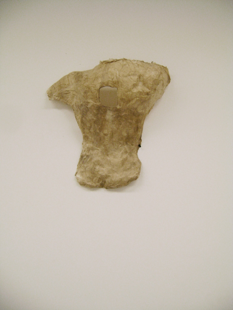 Torso (paper), by Ceci Cole McInturff. Artist-formed flax paper.